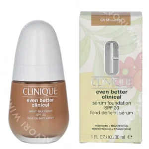 Clinique Even Better Clinical Serum Foundation SPF20 30ml CN58 Honey fles en verpakking