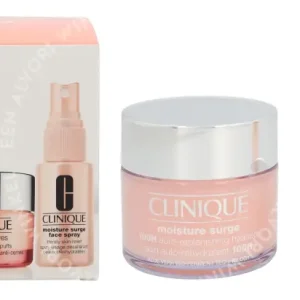 Clinique Moisture Surge Set 170ml Moisture Surge 100H 125ml/All About Eyes 15ml/Moisture Surge Face Spray 30ml fles en verpakking