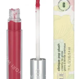 Clinique Pop Plush Creamy Lip Gloss 3.4ml #08 Strawberry Pop fles en verpakking