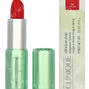 Clinique Pop Longwear Matte Lipstick 3.9g #03 Ruby Pop fles en verpakking