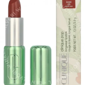 Clinique Pop Longwear Shine Lipstick 3.9g #23 Blush Pop fles en verpakking