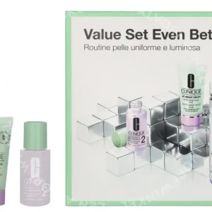 Clinique Beauty Routine Anti Stains Set 90ml Even Better Serum 30ml/AAC Soap Mild 30ml (promo)/Clarifying Lotion 2 30ml (promo) fles en verpakking