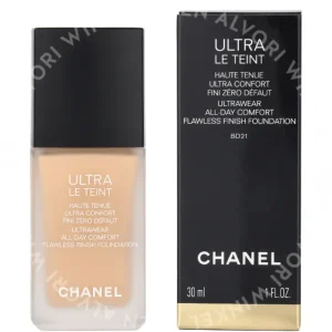 Chanel Ultra Le Teint Flawless Finish Fluid Foundation 30ml BD21 fles en verpakking