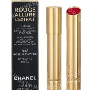 Chanel Rouge Allure L'Extrait High In. Lip Colour - Recharge 2g #838 Rose Audacieux fles en verpakking