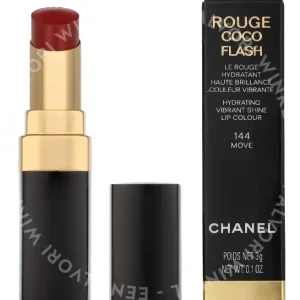 Chanel Rouge Coco Flash Hydrating Vibrant Shine Lip Colour 3g #144 Move fles en verpakking