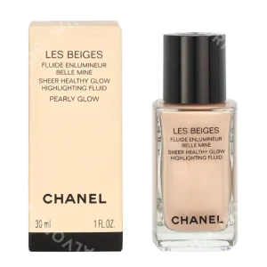 Chanel Les Beiges Sheer Healthy Glow Hightlighting Fluid 30ml Pearly Glow fles en verpakking