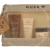 Nuxe Reve De Miel Travel Kit 90ml Face and Body Wash 30 ml/Face Balm 15 ml/Melting Body Oil Balm 30 ml/Hands and Nails Cream 15 ml verpakking