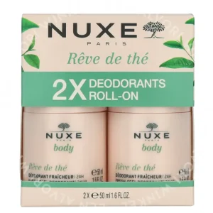 Nuxe Reve De The Duo Set 100ml Fresh Feel Deodorant 24H Roll-On 2 x 50 ml verpakking