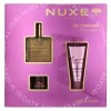 Nuxe The Iconics Giftset 115ml Huile Prodigieuse 50ml/Honey Lip Balm 15g/High Shine Shampoo 50ml verpakking