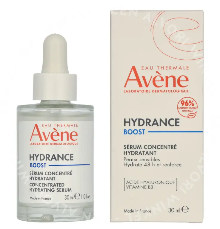 Avene Hydrance Boost Concentrated Hydrating Serum 30ml fles en verpakking