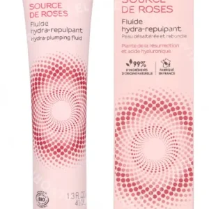 Melvita Source De Roses Hydra-Plumping Fluid 40ml  fles en verpakking