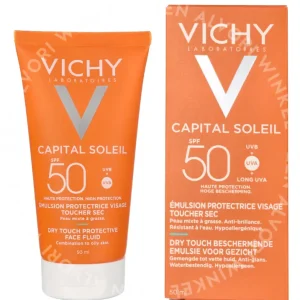 Vichy Ideal Soleil SPF50 Face Emulsion Dry Touch 50ml  fles en verpakking