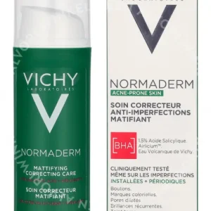 Vichy Normaderm Correcting Anti-Blemish Care 50ml 24H hydration fles en verpakking