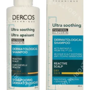 Vichy Dercos Ultra Soothing Shampoo 200ml Dry Hair fles en verpakking