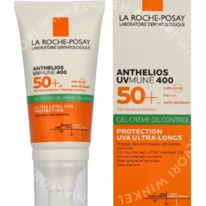 LRP Anthelios UVMune 400 Oil Control Gel-Cream SPF50+ 50ml Anti-Briliance fles en verpakking