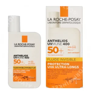 LRP Anthelios Invisible Fluid SPF50+ 50ml  fles en verpakking