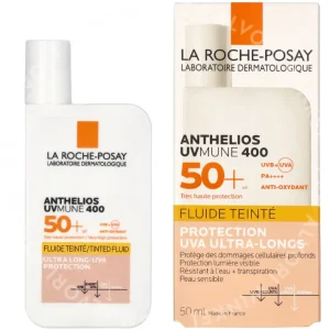 LRP Anthelios UVmune 400 Tinted Fluid SPF50+ 50ml  fles en verpakking