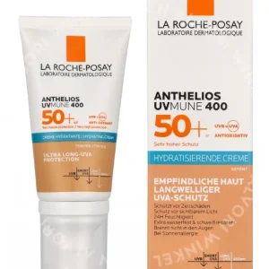 LRP Anthelios UVmune 400 Moisturizing Cream SPF50+ 50ml  fles en verpakking