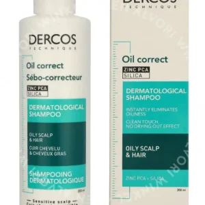 Vichy Dercos Oil-Correct Dermatological Shampoo 200ml  fles en verpakking