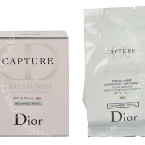 Dior Capture Dreamskin Moist & Perfect Cushion SPF50 - Refill 15g #000 fles en verpakking