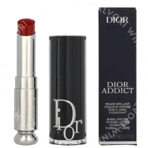 Dior Addict Shine Lipstick - Refillable 3.2g #845 Vinyl Red fles en verpakking