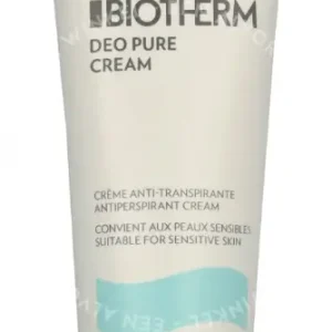 Biotherm Deo Pure Antiperspirant Cream 75ml Alcohol Free - With Mineral Complex - For Sensitive Skin fles