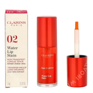 Clarins Water Lip Stain 7ml #02 Orange Water/Transfer-Proof Long-Wearing fles en verpakking