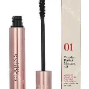 Clarins Wonder Perfect 4D Mascara 8ml #01 Perfect Black fles en verpakking