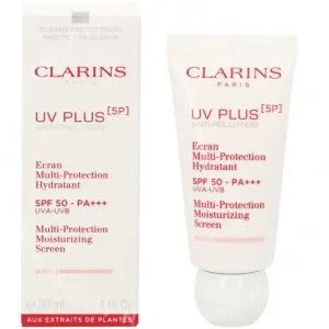 Clarins UV Plus [5P] Multi-Protection Moist. Screen SPF50 30ml Anti-Pollution fles en verpakking