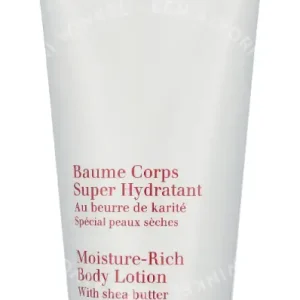 Clarins Moisture-Rich Body Lotion 200ml With Shea Butter - For Dry Skin fles
