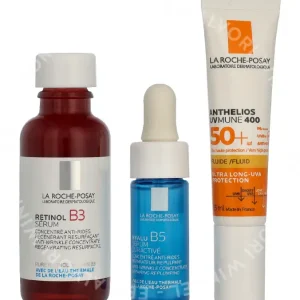 LRP Retinol B3 Serum Set 55ml Retinol B3 Serum 30ml/Mini Hyalu B5 Supercharged Serum 10ml/Mini Anthelios Uvmune Fluid SPF50+ 15ml fles