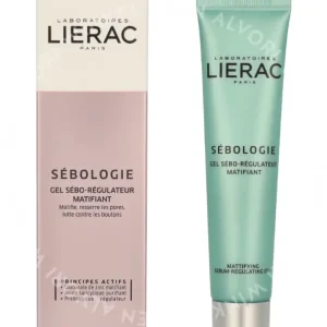 Lierac Sebologie Mattifying Sebum-Regulating Gel 40ml Combination To Oily Skin fles en verpakking