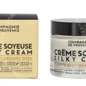 Compagnie De Provence Silky Cream 50ml Organic Shea fles en verpakking