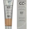 IT Cosmetics CC+ Color Corr. Full Coverage Cream SPF50 32ml Medium Tan fles en verpakking