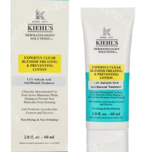 Kiehl's Expertly Clear Acne-Treating & Preventing Lotion 60ml  fles en verpakking