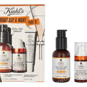 Kiehl's Stay Bright Day & Night Skincare Set 75ml 50ml/15ml/10ml fles en verpakking