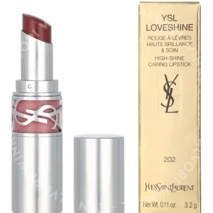 YSL Loveshine Lipstick 3.2g #202 Peachy Glow fles en verpakking