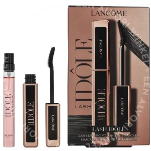 Lancome Idole Giftset 18ml Mascara 01 Glossy Black  8ml /Idole Edp Travel Spray 10ml fles en verpakking