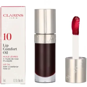 Clarins Lip Comfort Oil 7ml #10 Plum fles en verpakking
