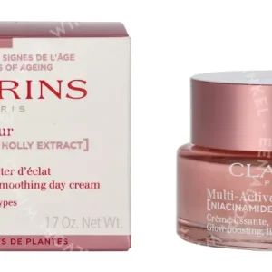 Clarins Multi-Active Jour Day Cream All Skin Types [Niacinamide + Sea Holly Extract] 50ml  fles en verpakking