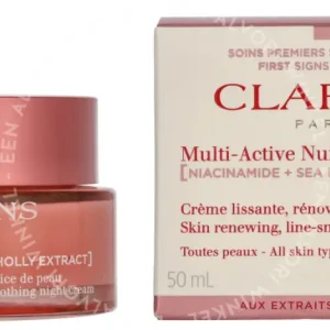 Clarins Multi-Active Nuit Night Cream 50ml All Skin Types fles en verpakking