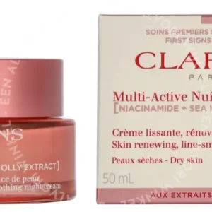 Clarins Multi-Active Nuit Night Cream 50ml Dry Skin fles en verpakking