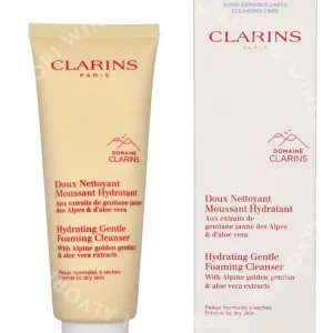 Clarins Hydrating Gentle Foaming Cleanser 125ml Normal To Dry Skin fles en verpakking