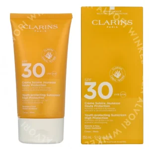 Clarins Youth-Protecting Sunscreen SPF30 150ml Body fles en verpakking
