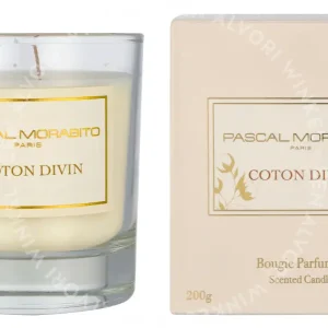 Pascal Morabito Scented Candle 200g Cotton Divine fles en verpakking