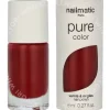 Nailmatic Pure Color 8ml Burgundy Red Kate fles en verpakking