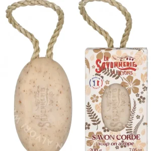 La Savonnerie De Nyons Exfoliating Rope Soap 220g Blue fles en verpakking