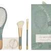 Bachca Paris Les Essentiels Eucalyptus Hair & Face Set 5stuk Wooden Hair Brush/Blush Brush/Contour Shader Brush/Round Hair Clip/Cotton Pouch fles en verpakking