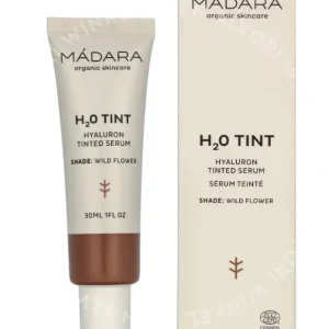 Madara H2O Tint Tinted Hyaluronic Serum 30ml #4 Wild Flower fles en verpakking