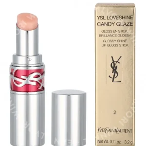 YSL Loveshine Candy Glaze Lipstick 3.2g #02 Healthy Glow Plumper fles en verpakking